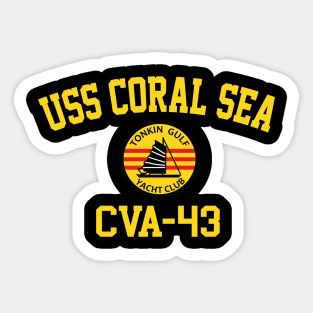 USS Coral Sea CVA-43 Tonkin Gulf Yacht Club Sticker